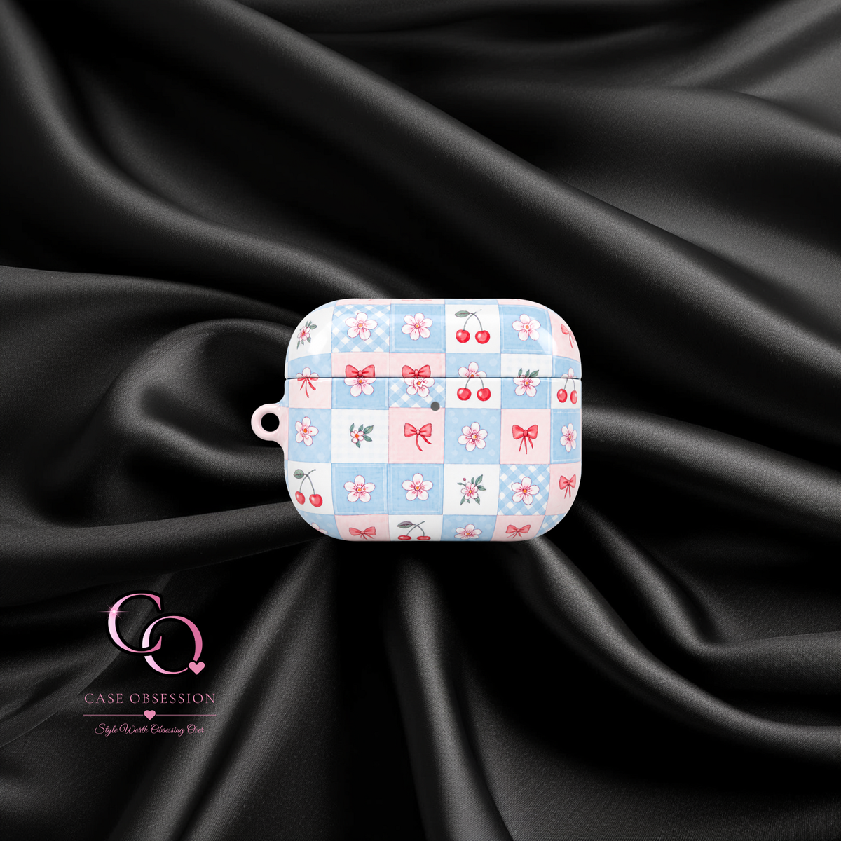 Cherry Check Protective AirPods Case