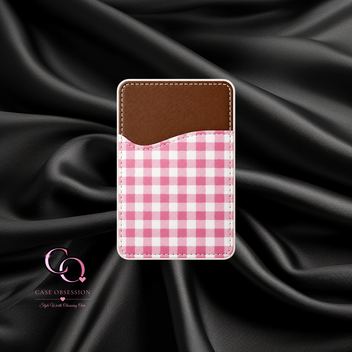 Strawberry Picnic Phone Card Wallet — Adhesive Card Holder