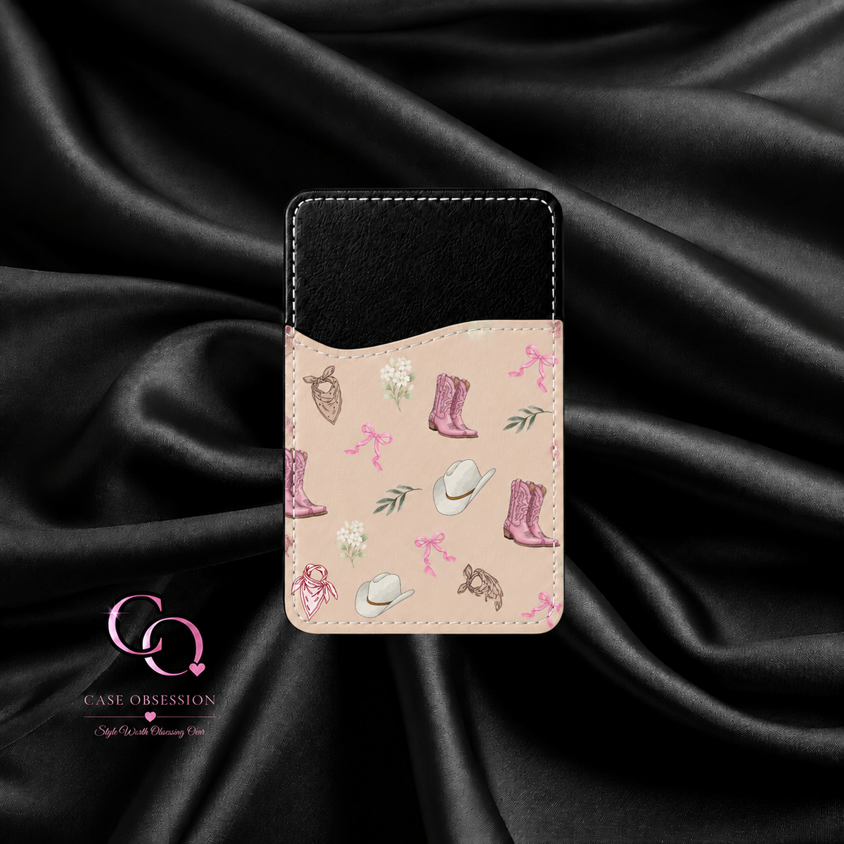 Desert Bloom Phone Card Wallet — Adhesive Card Holder