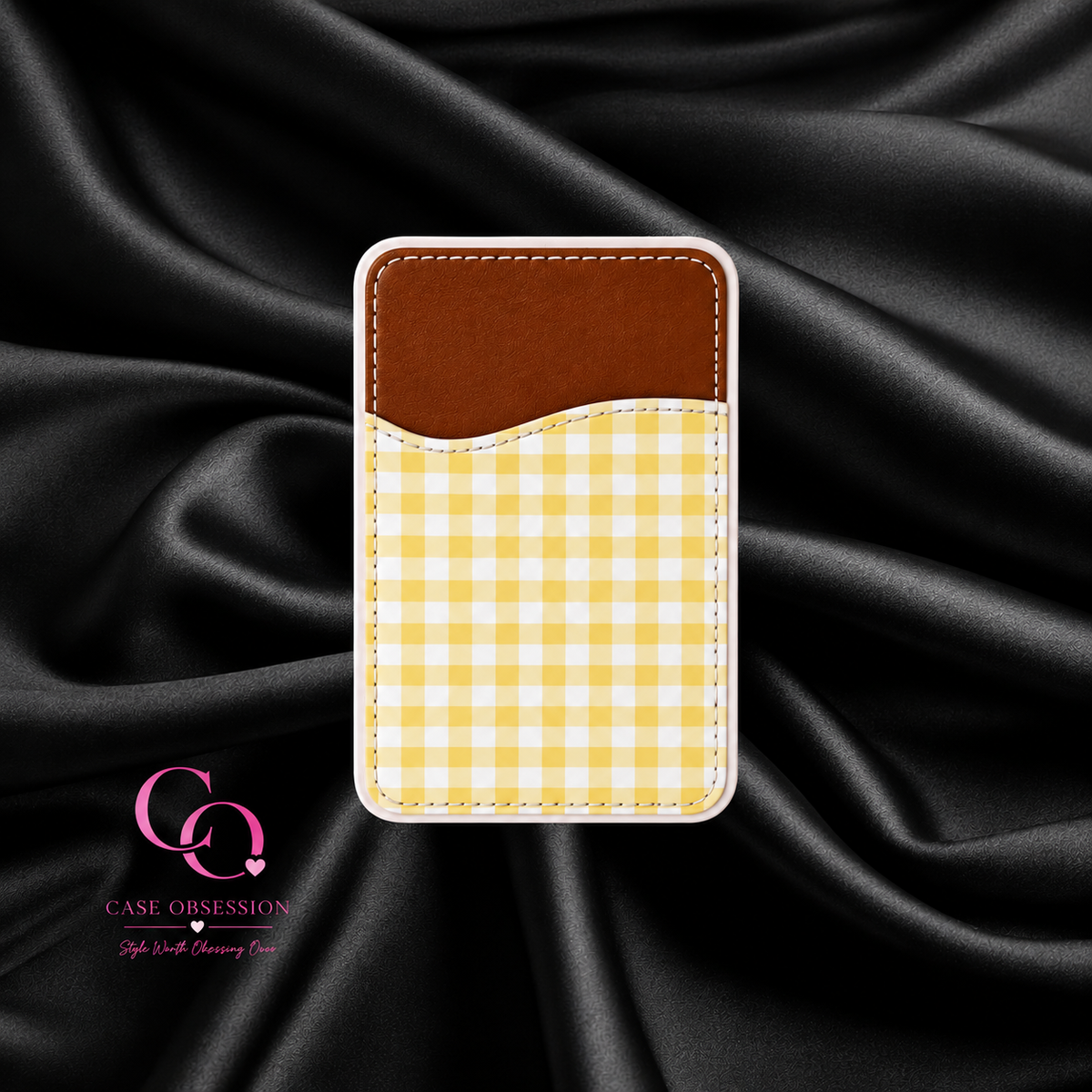 Lemon Picnic Phone Card Wallet — Adhesive Card Holder