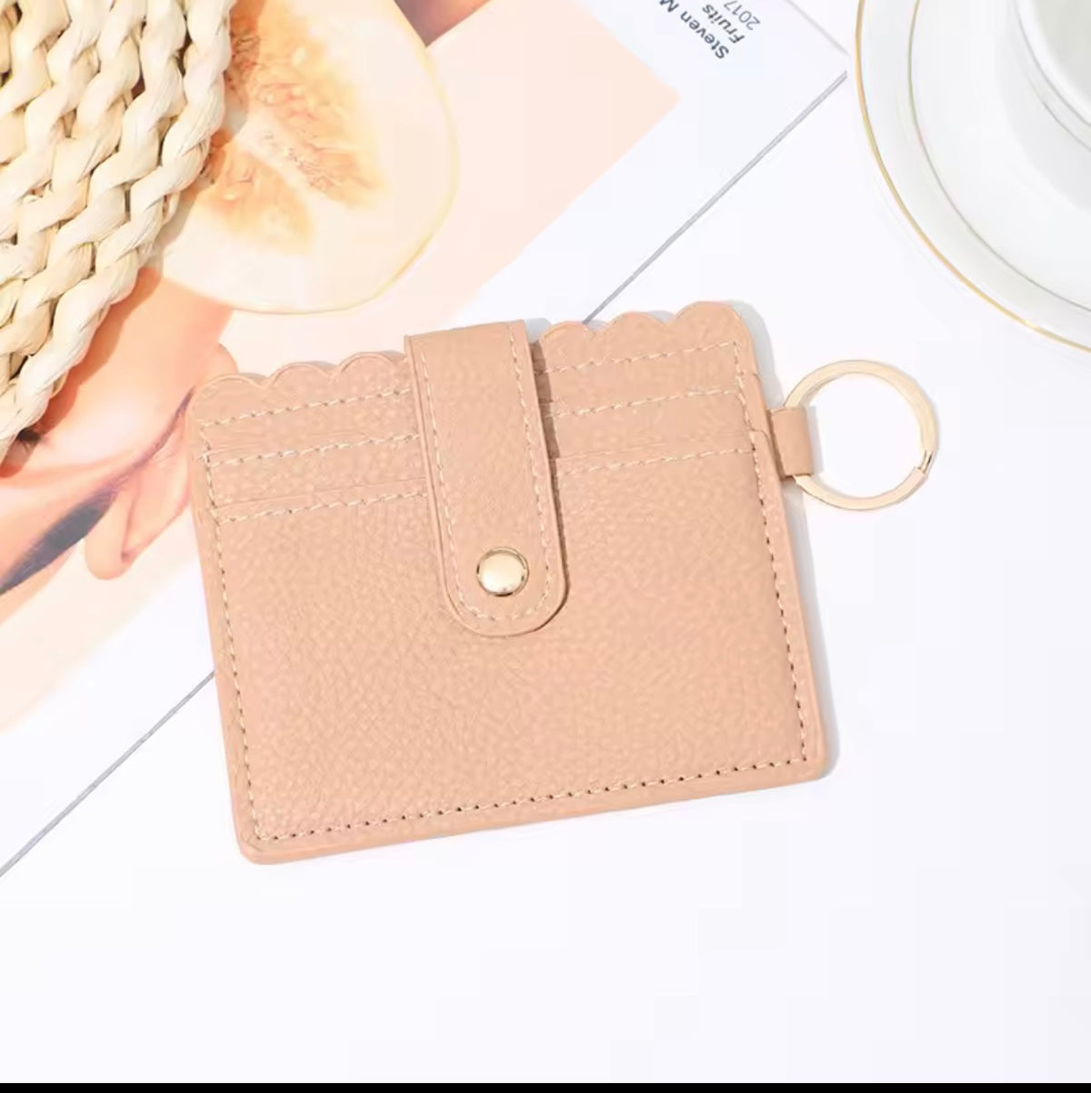 Scalloped Card Holder Keyring