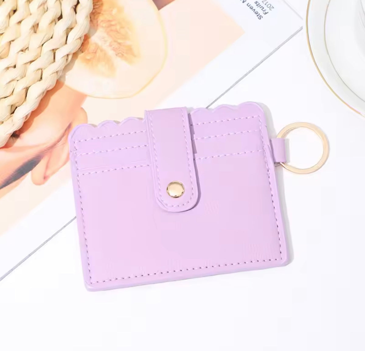 Scalloped Card Holder Keyring