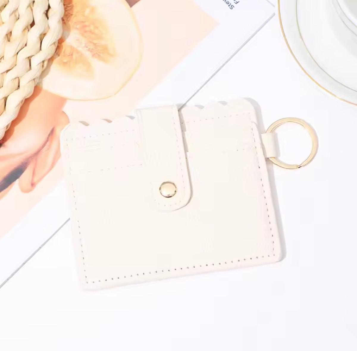 Scalloped Card Holder Keyring