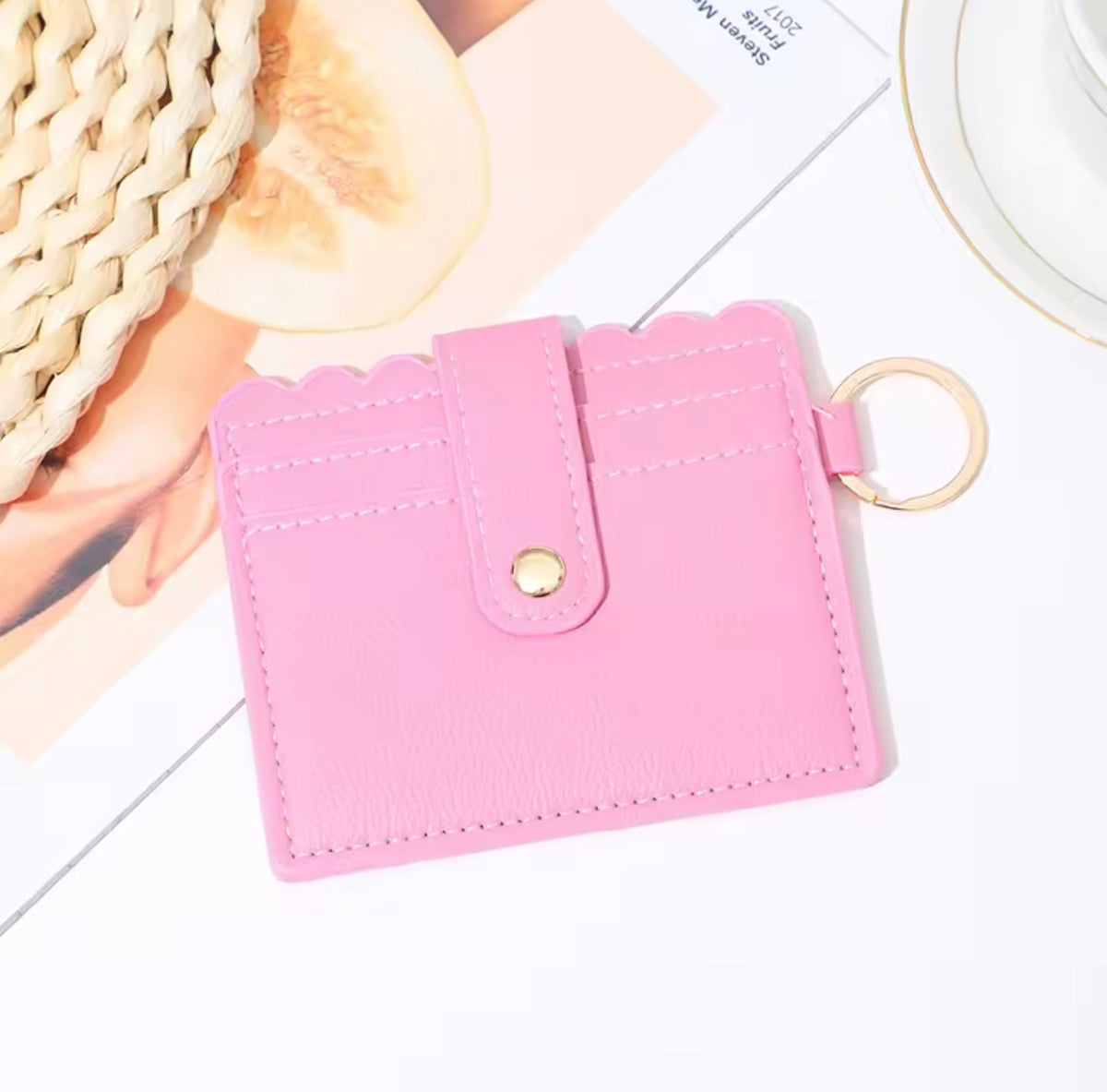Scalloped Card Holder Keyring