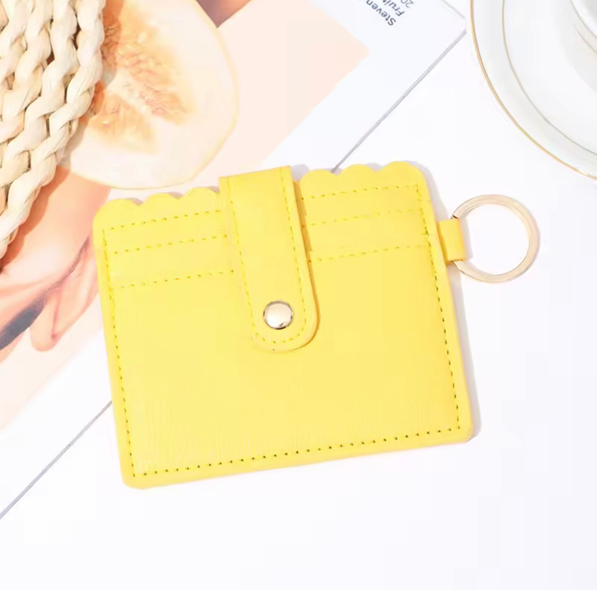 Scalloped Card Holder Keyring