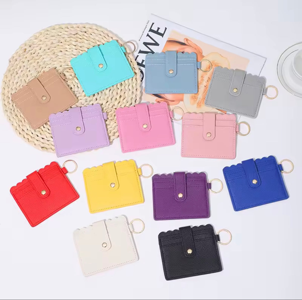 Scalloped Card Holder Keyring
