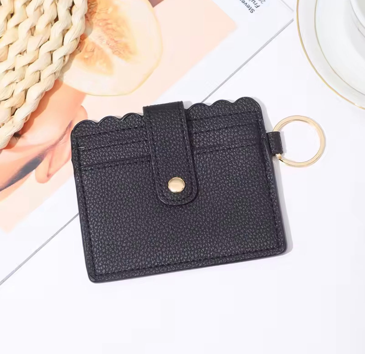 Scalloped Card Holder Keyring