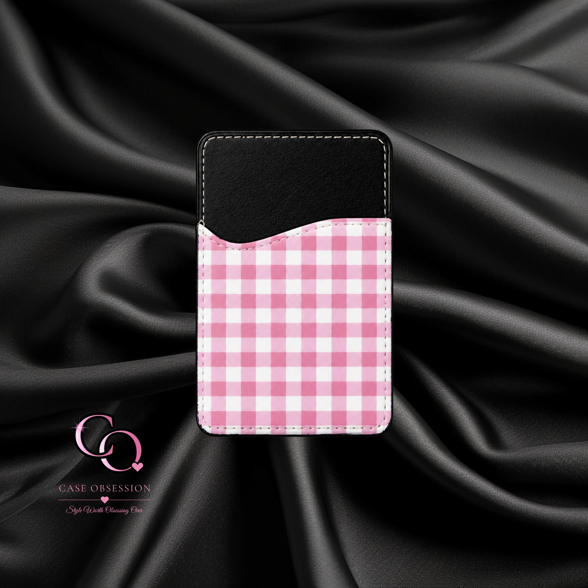 Strawberry Picnic Phone Card Wallet — Adhesive Card Holder